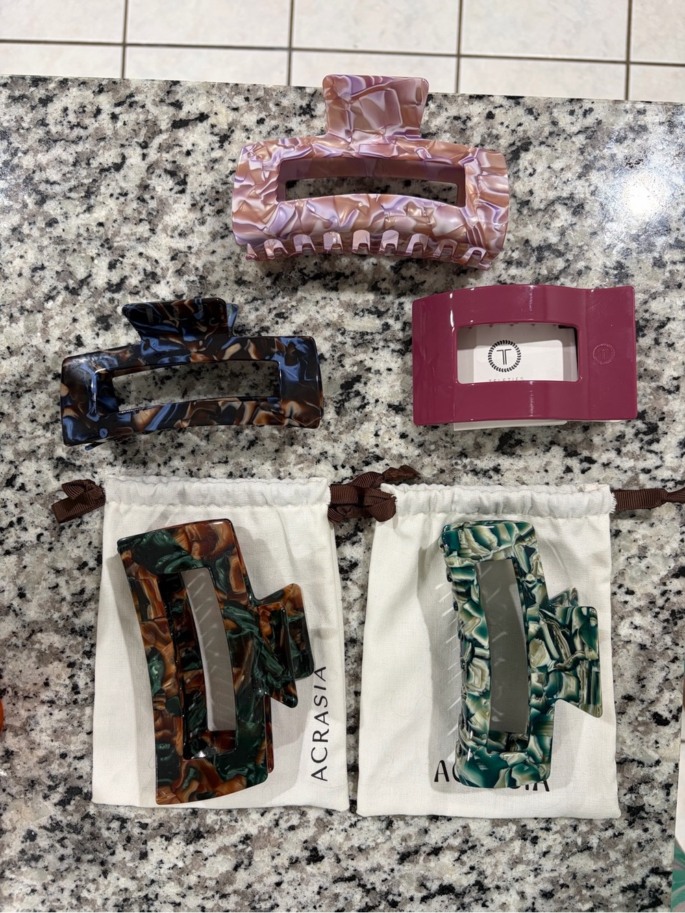 Set of 5 claw clips